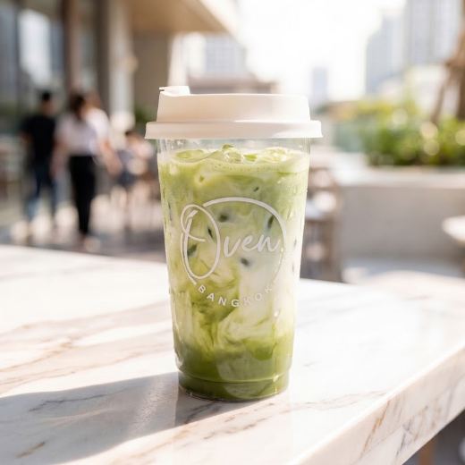 มัทฉะลาเต้ (Cold Whisk) (Iced Matcha Latte (Cold Whisk)) – OVEN Bakery Bangkok